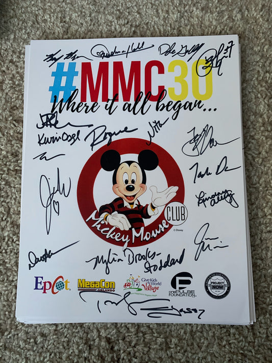 Signed Poster by 19 Reunion Mouseketeers at #MMC30