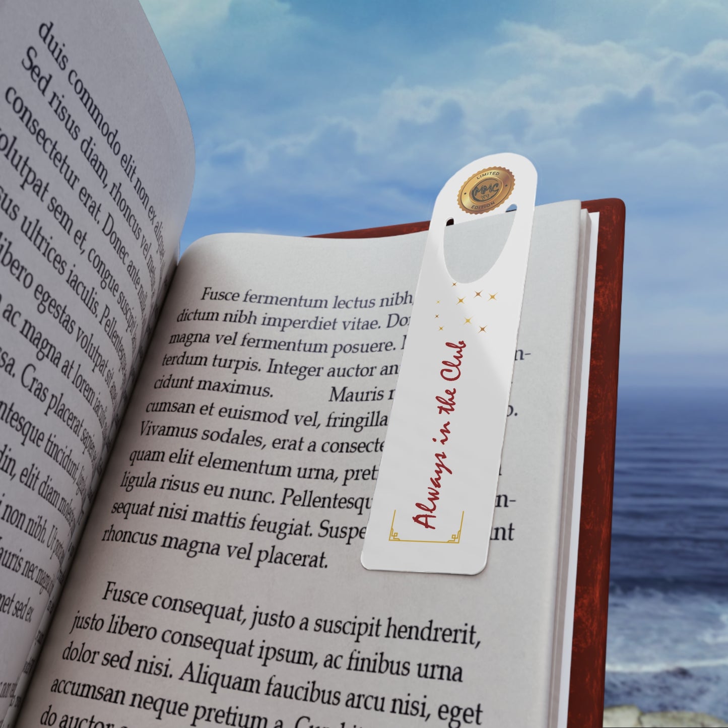 Metal Bookmark – MMC'89 Elegant Star Accent Reading Marker