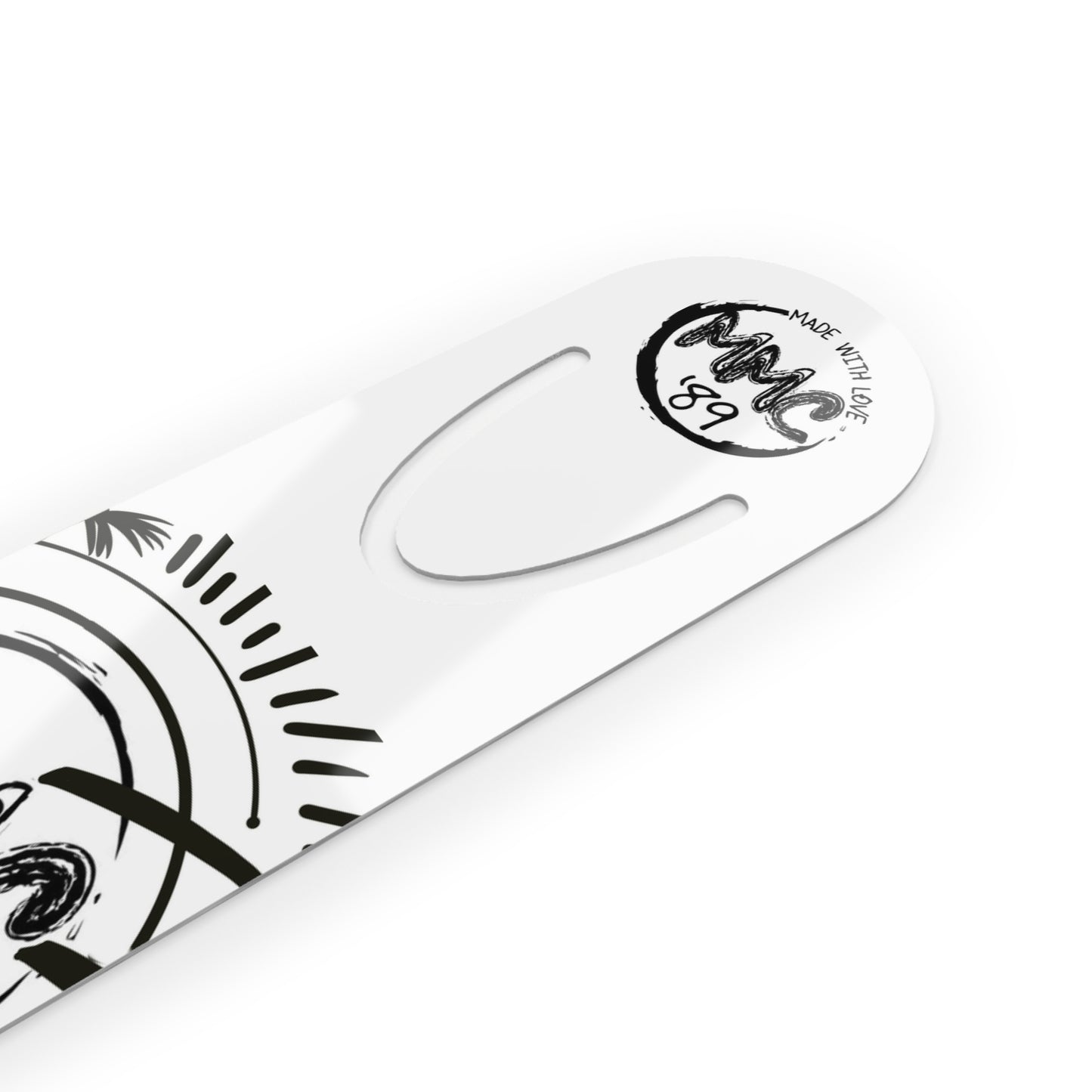 Monochrome Doodle Bookmark - MMC'89 Graphic Metal Page Marker