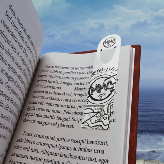 Monochrome Doodle Bookmark - MMC'89 Graphic Metal Page Marker