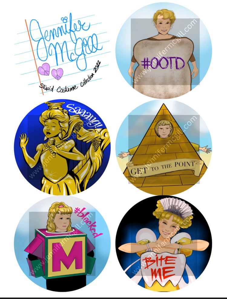 CLUBHOUSE EXCLUSIVE: JENNIFER McGILL's STICKERS - STUPID COSTUME COLLECTION 2022