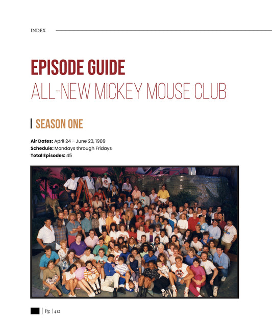 COMPLETE 90s MICKEY MOUSE CLUB EPISODE GUIDE (COFFEE TABLE EDITION)