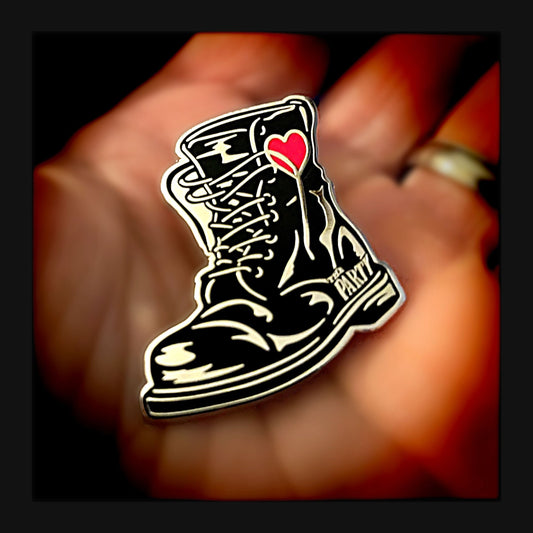 The Party Combat Boot Lapel Pin