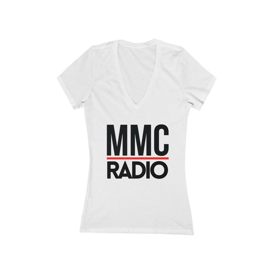 MMC Radio | Women's Jersey Short Sleeve Deep V-Neck Tee